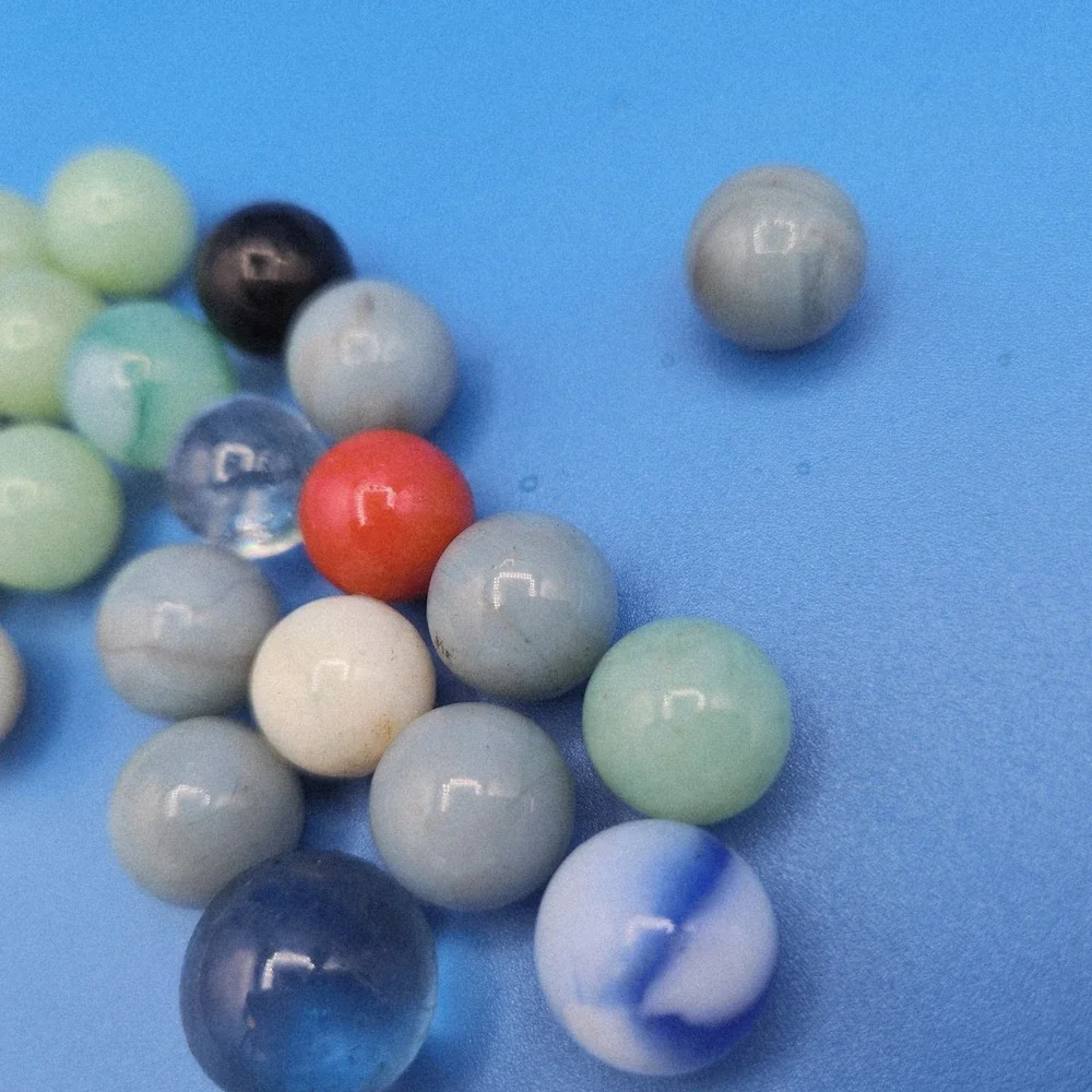 Vintage Glass Marbles Lot Assorted Colors‎ Sizes Shooters and Players 30pc